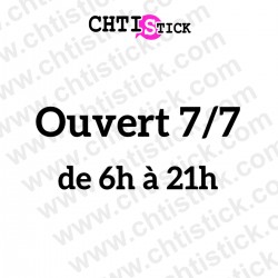 Autocollant Laverie 7 Jours / 7