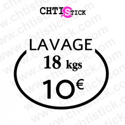 CHTISTICK Autocollants tarifs laverie