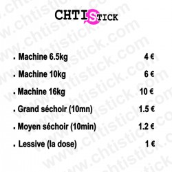 chtistick Autollant tarifs laverie