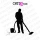 chtistick Autocollant nettoyage silhouette 