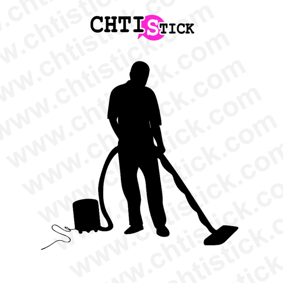 chtistick Autocollant nettoyage silhouette 