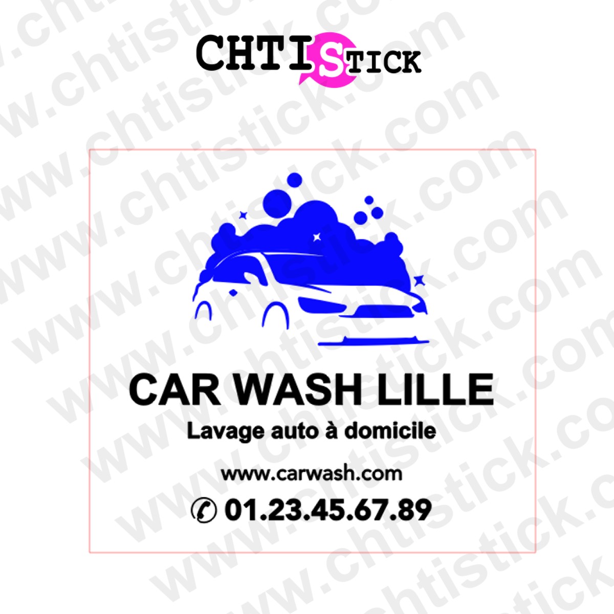 chtistick Adhésif lavage auto fond