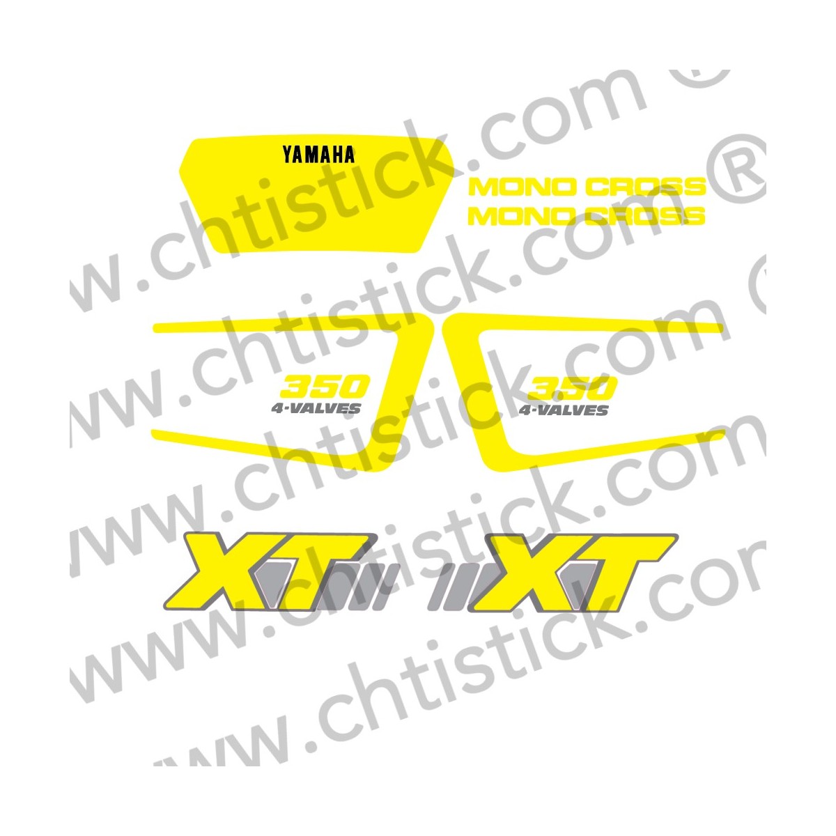 chtistick Déco Yamaha 350 XT Noire