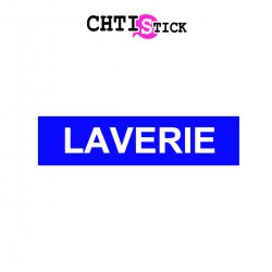Chtistick Autocollant Laverie sur fond
