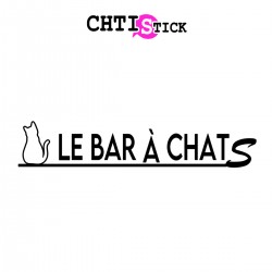Stickers vitrine bar à chats