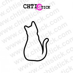 Autocollant Chat Silhouette Contour