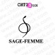 chtistick AUTOCOLLANT SAGE FEMME TXT