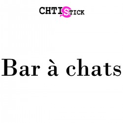 chtistick Lettrage Vitrine Bar à Chats
