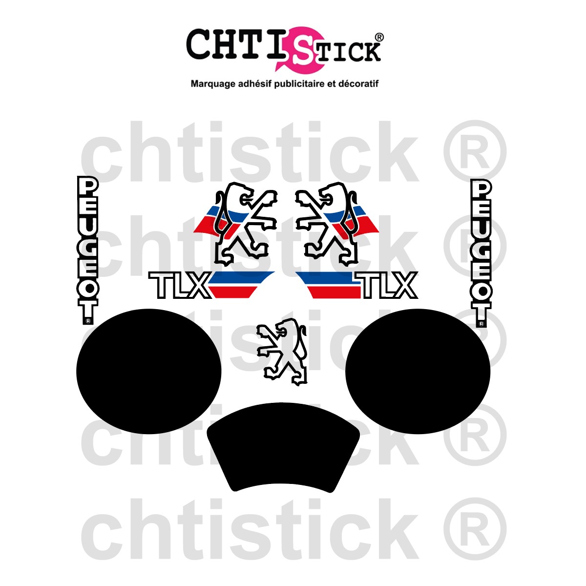 Kit stickers moto Peugeot 50 TLX