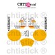 Kit stickers moto Peugeot 50 TLX Jaune