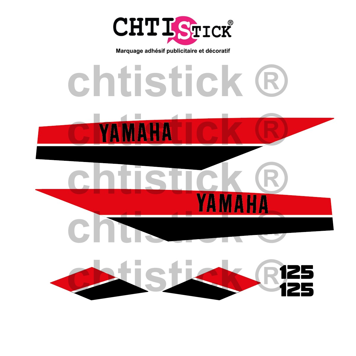chtistick STICKERS YAMAHA 125 DTMX 80 NR