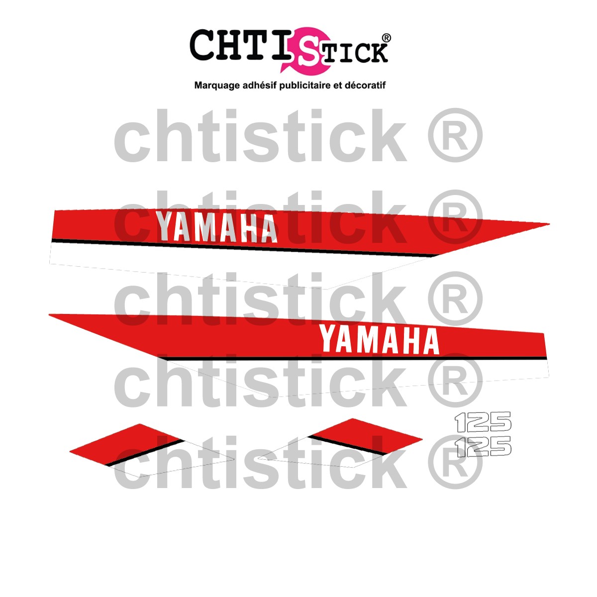 chtistick STICKERS YAMAHA 125 DTMX 80 BR