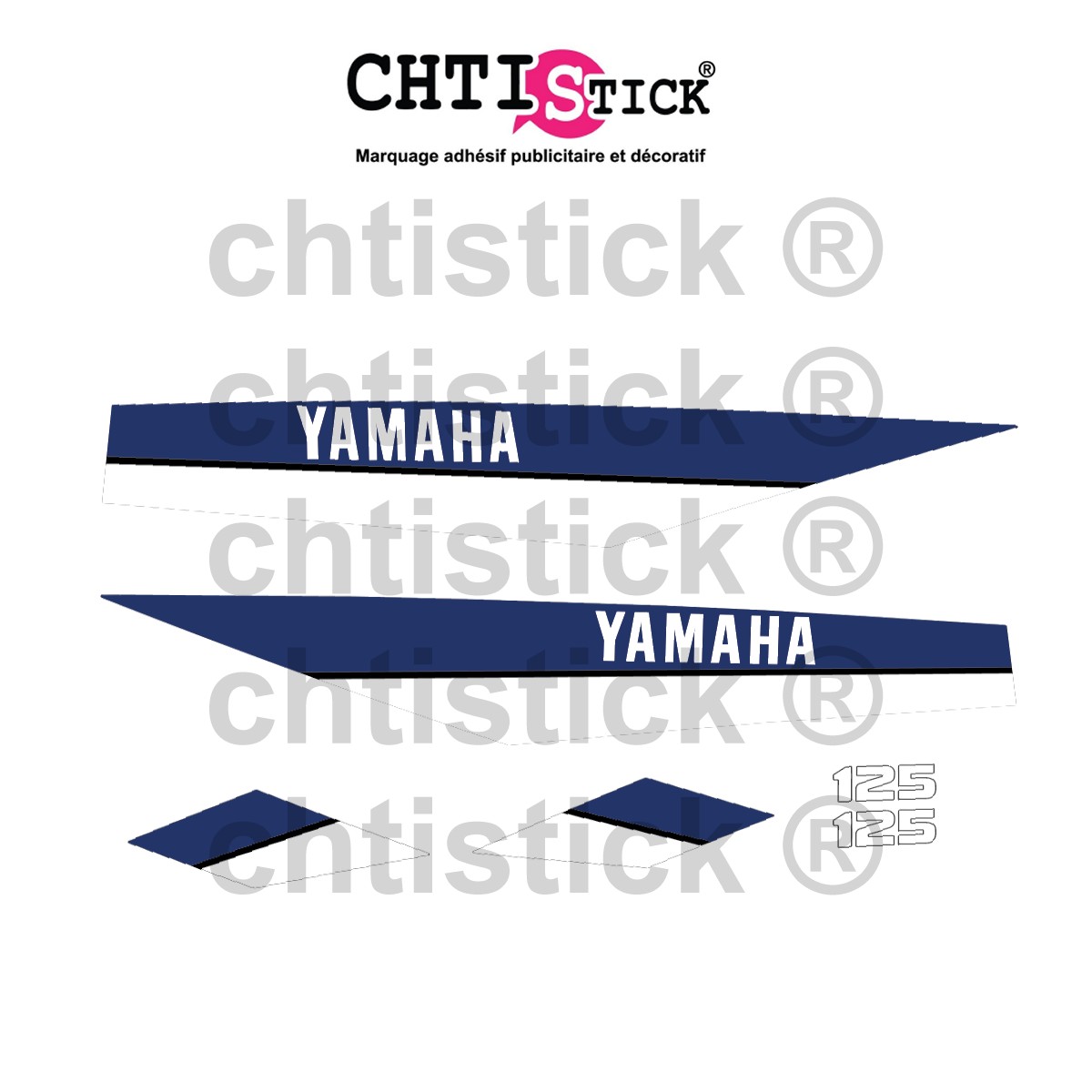 chtistick STICKERS YAMAHA 125 DTMX 80 BB