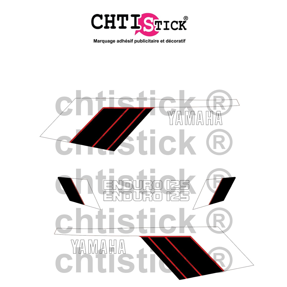 chtistick STICKERS YAMAHA 125 DTMX 79 BN