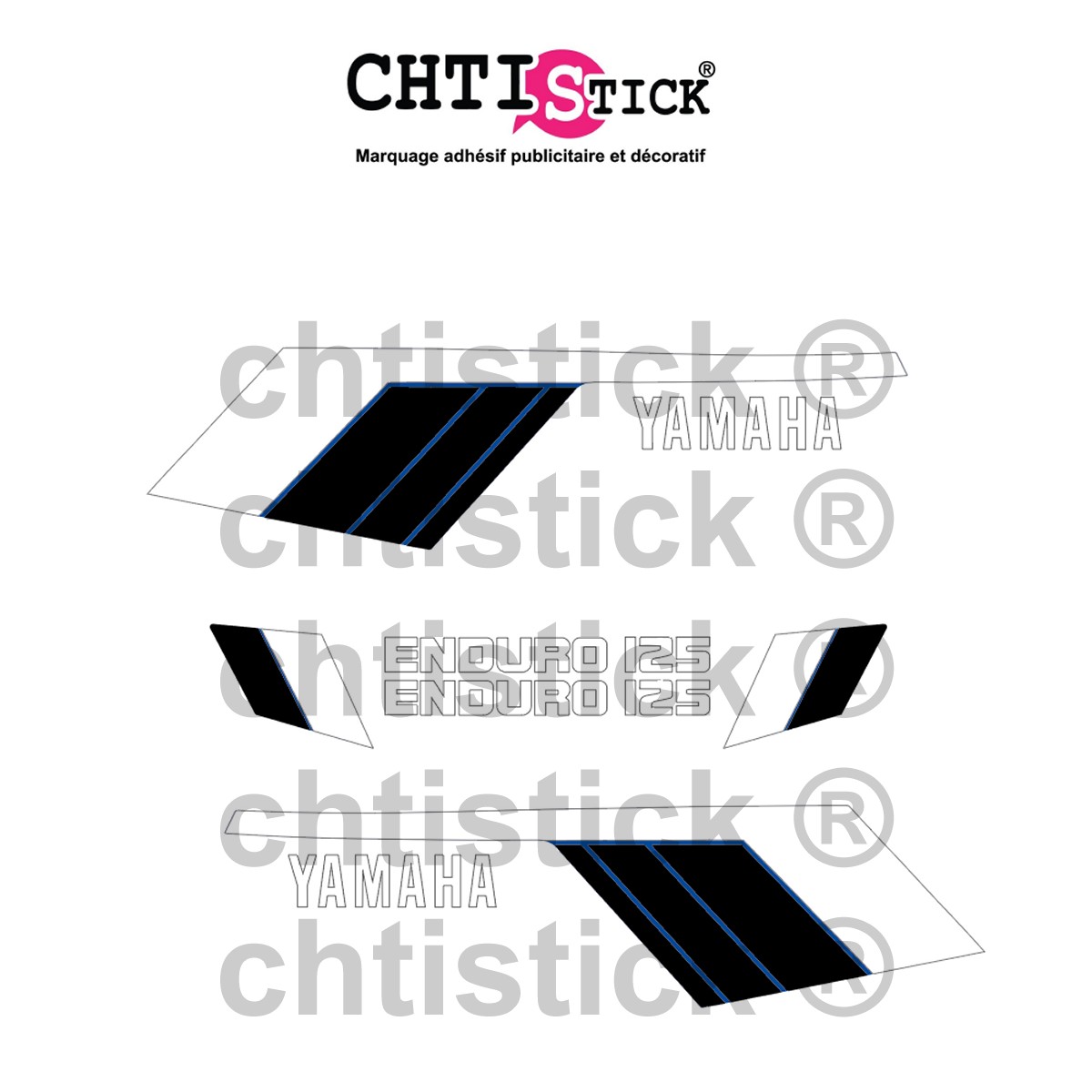 chtistick STICKERS YAMAHA 125 DTMX 79 BN