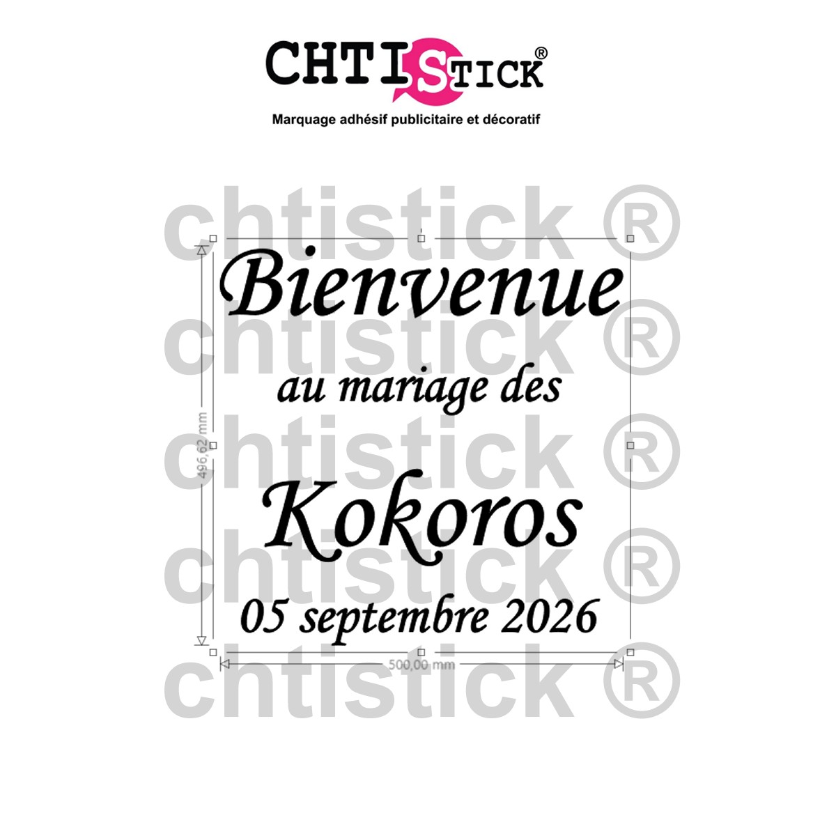 STICKER MARIAGE PERSONNALISE