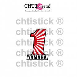 Un sticker moto YAMAHA numéro 1