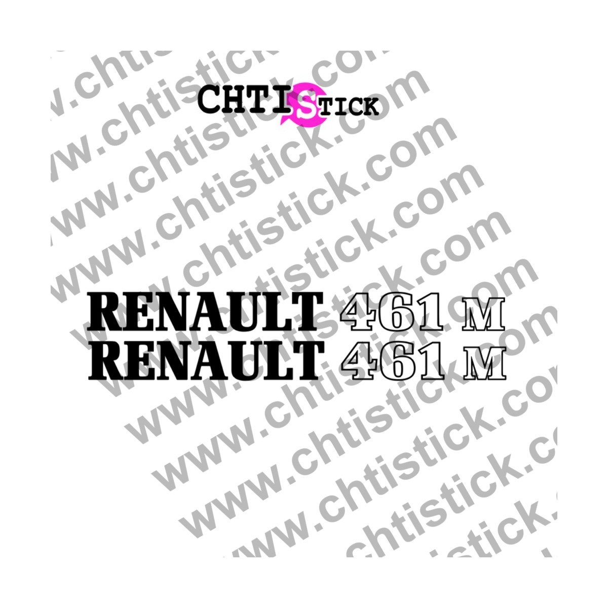 Autocollants Renault 461 M tracteur