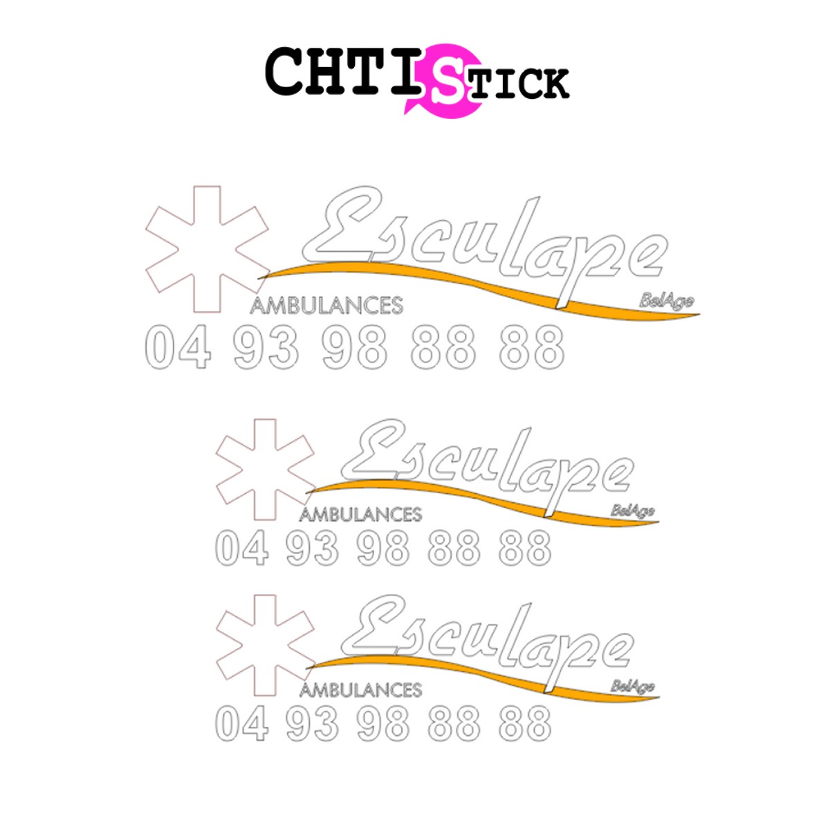 chtistick MARQUAGE AMBULANCE ESCULAPE