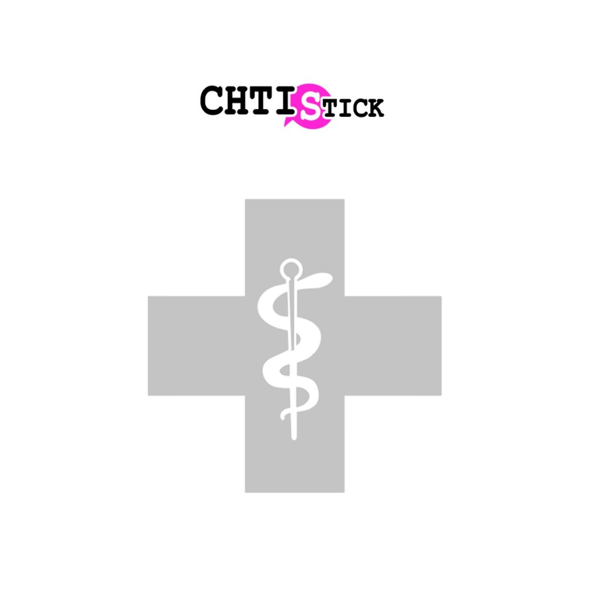 chtistick STICKER CROIX CADUCÉE DEPOLI