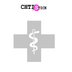 chtistick STICKER CROIX CADUCÉE DEPOLI