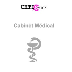 chtistick STICKERS CADUCEE DEPOLI TEXTE