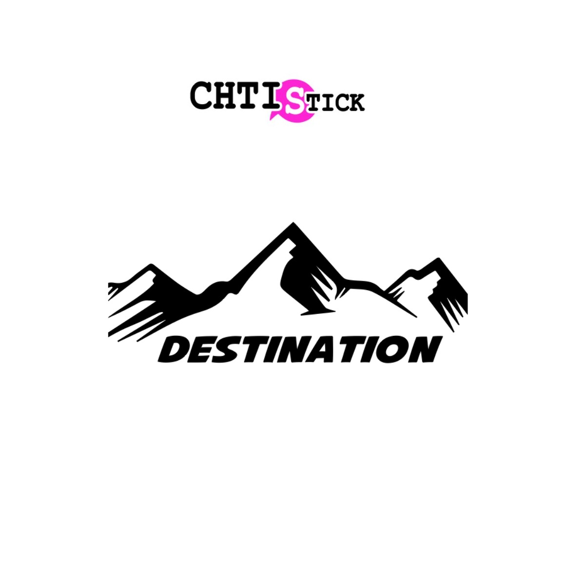 Sticker camping car destination
