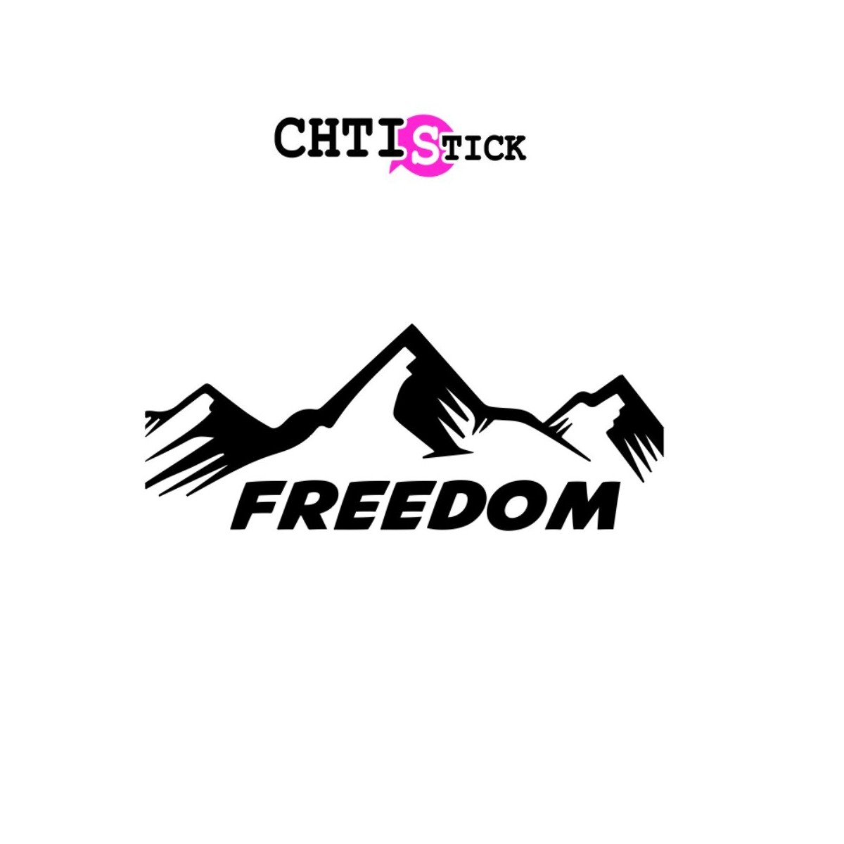Sticker camping car montagne