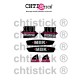 Kit Stickers MBK 51 CLUB JAZZ NOIR/ROSE/GRIS