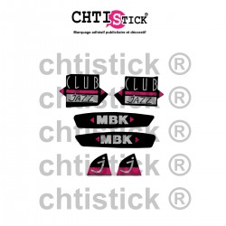 Kit Stickers MBK 51 CLUB JAZZ NOIR/ROSE/GRIS