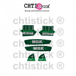 Kit Stickers MBK 51 CLUB JAZZ VERT/VERT/GRIS