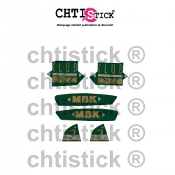 Kit Stickers MBK 51 CLUB JAZZ VERT/GRIS/OR