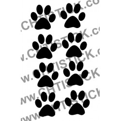 STICKER PATTES CHIEN X 8