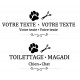 STICKER LETTRAGE SALON TOILETTRAGE