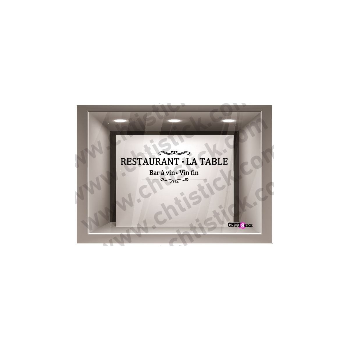 chtistick STICKER LETTRAGE RESTAURANT