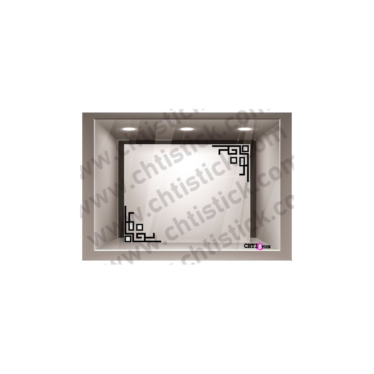 chtistick STICKER VITRINE COIN n° 2 x 2