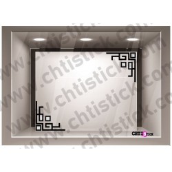 STICKER VITRINE COIN n° 2 x 2