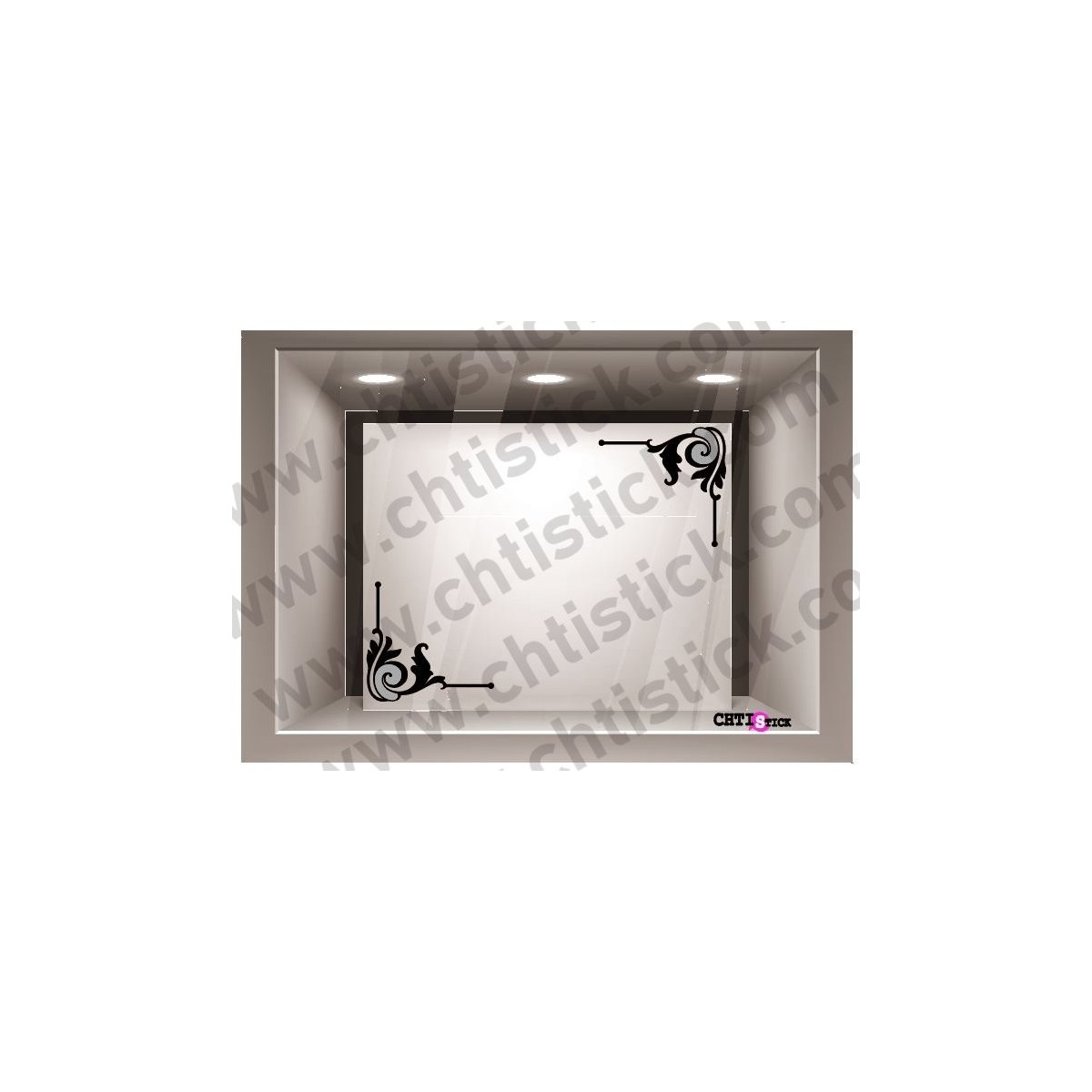 chtistick STICKER VITRINE COIN x 2