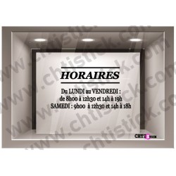 STICKER HORAIRES D'OUVERTURE