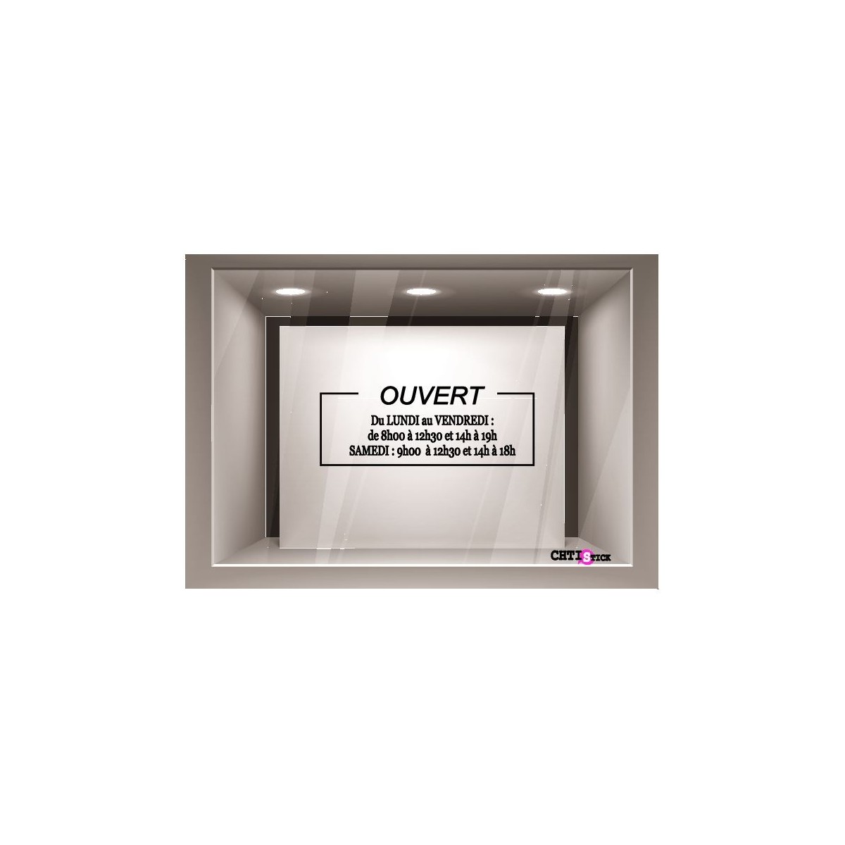 STICKER HORAIRES D'OUVERTURE