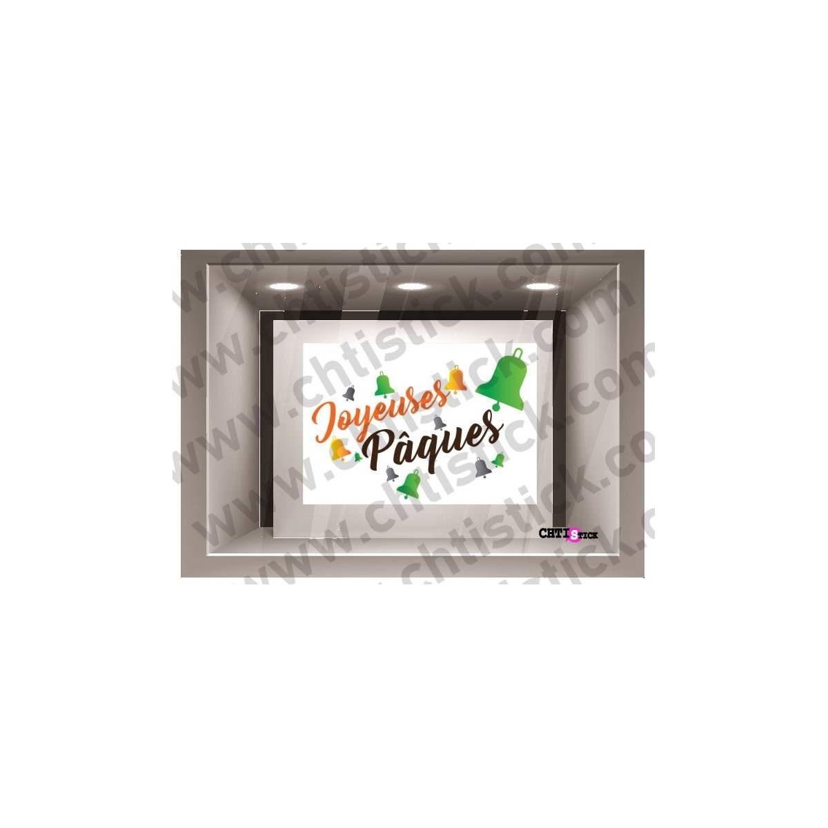 STICKER ELECTROSTATIQUE PAQUES