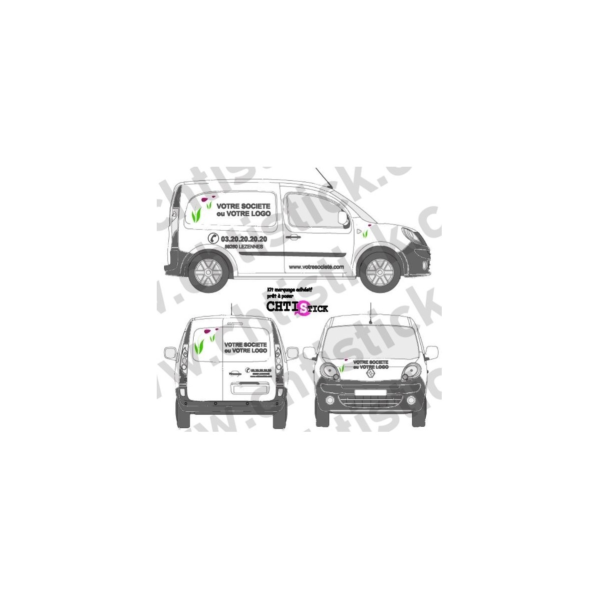 chtistick MARQUAGE VEHICULE B FLEURISTE