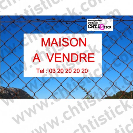 ADHESIF pour PANNEAU MAISON A VENDRE