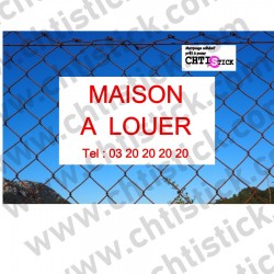 ADHESIF pour PANNEAU MAISON A LOUER