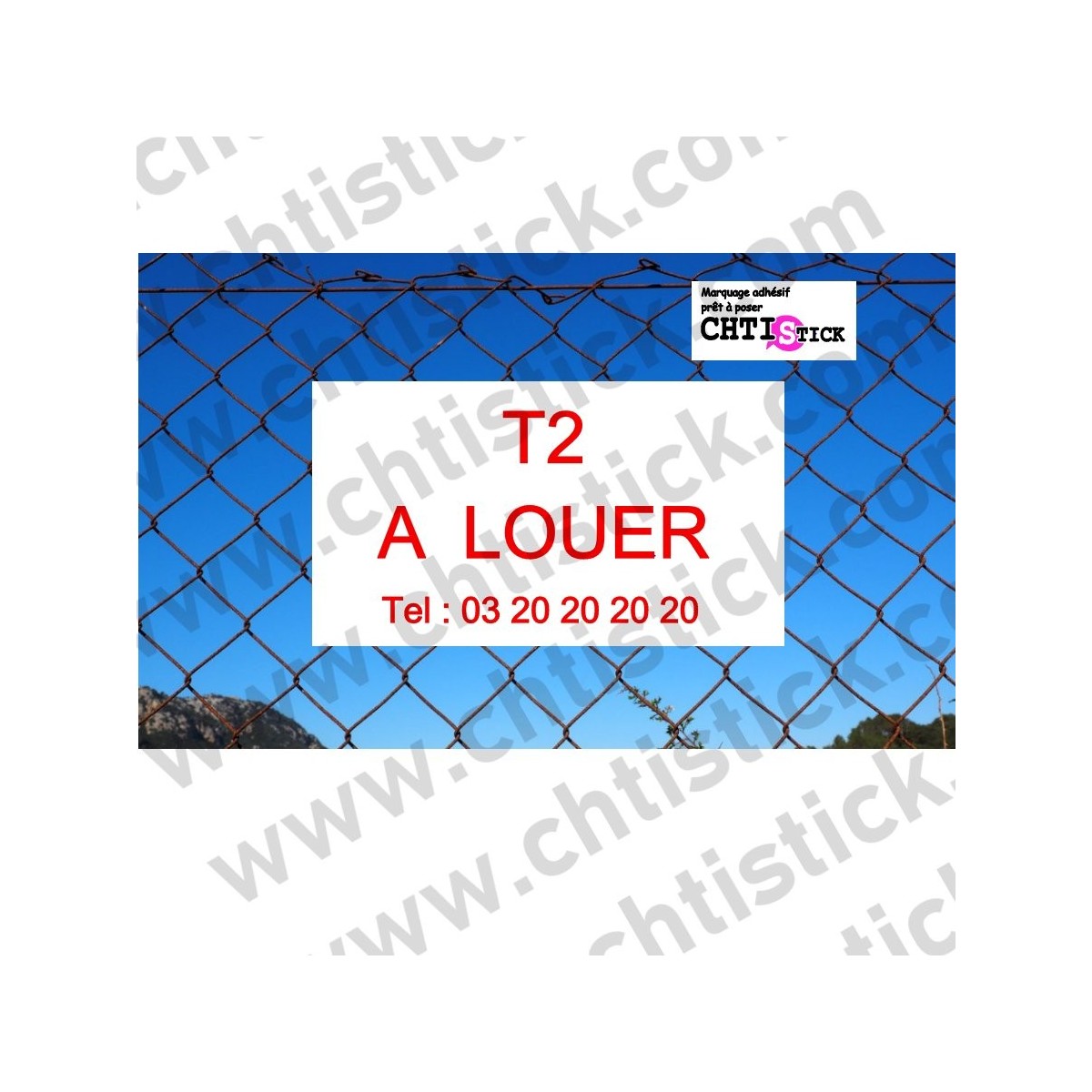 chtistick ADHESIF pour PANNEAU APPARTEMENT A LOUER