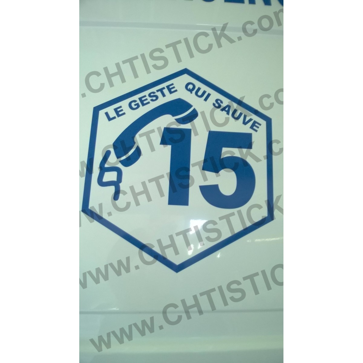 chtistick AUTOCOLLANT SAMU 15