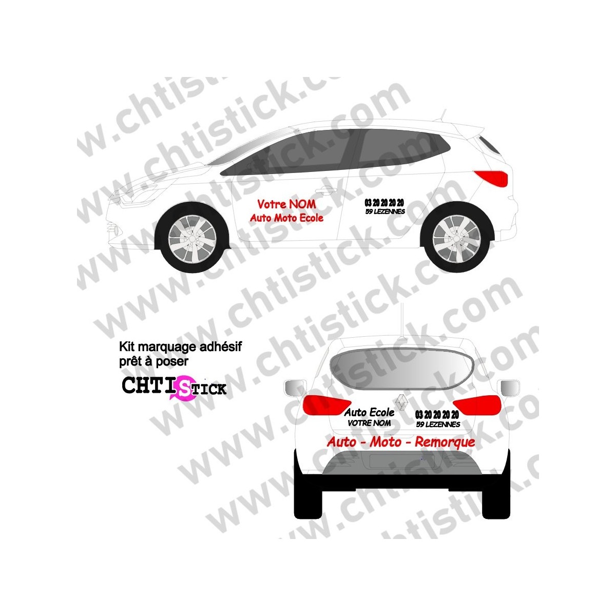 chtistick KIT FLOCAGE AUTO-ECOLE 1